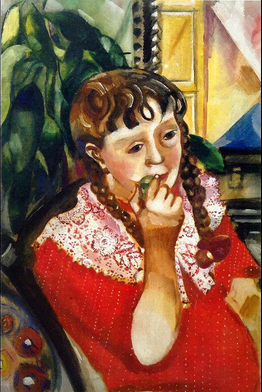 Porträt von Schwester Maryasinka Zeitgenosse Marc Chagall Ölgemälde